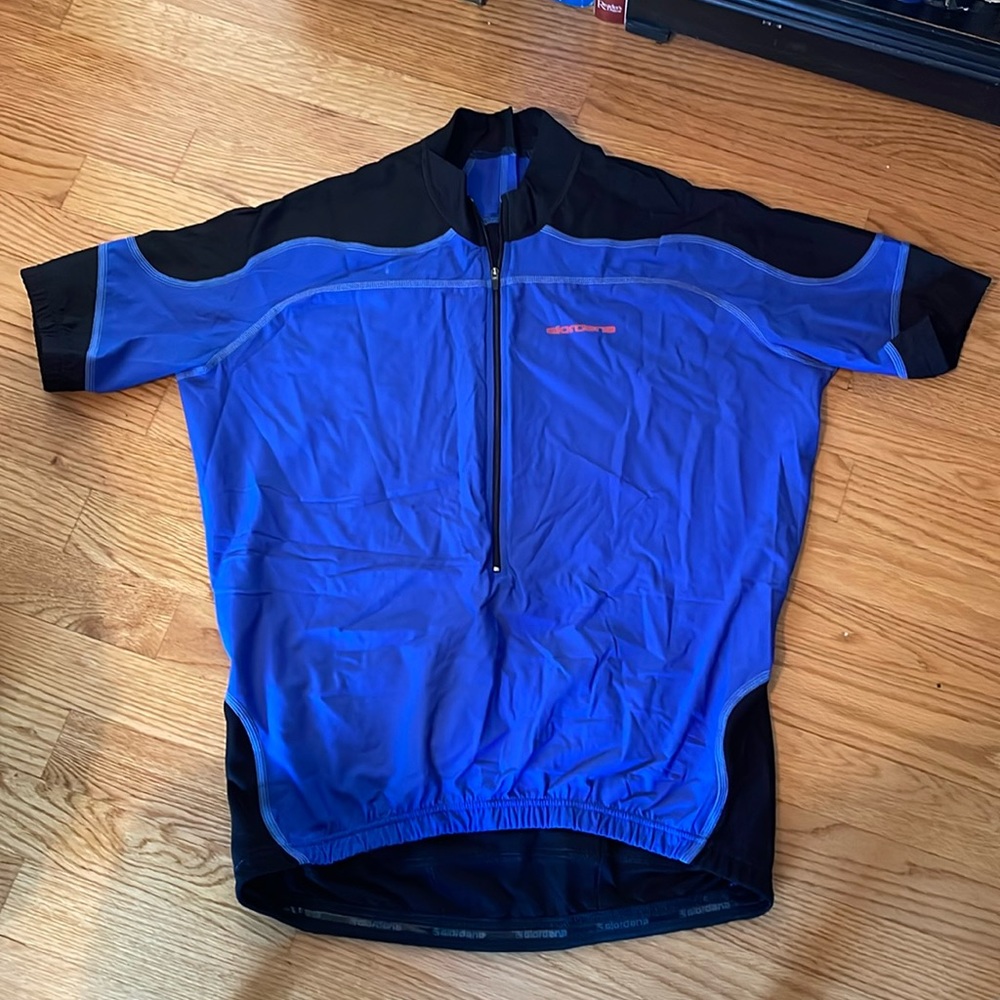 Giordana Cycling Jersey Bike Shirt Blue & Black size XLarge